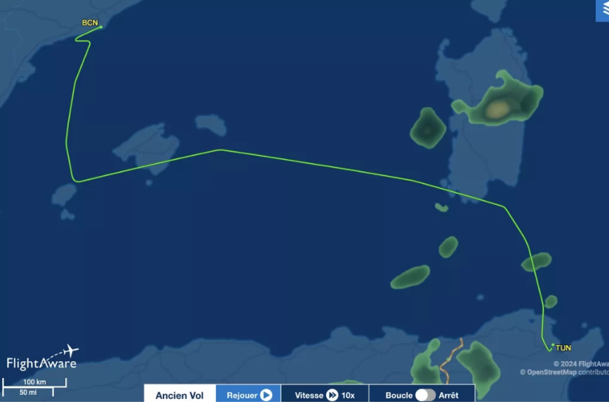 Tunisie Telegraph — الأولى لأسباب طارئة : تحويل رحلة طيران تونس- الدار البيضاء إلى برشلونة