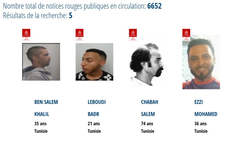 Tunisie Telegraph — الأولى هذه قائمة التونسيين المطلوبين من قبل الأنتربول